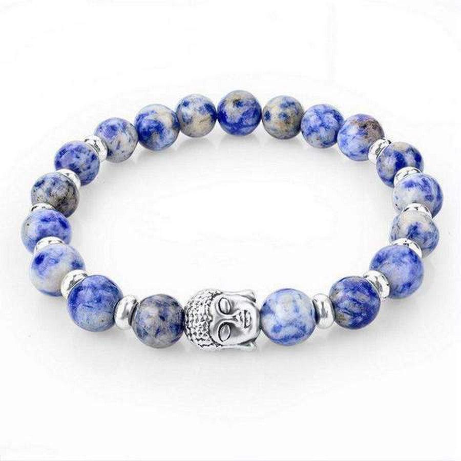 Sodalite Buddha Bracelet for Calmness and Self-Confidence