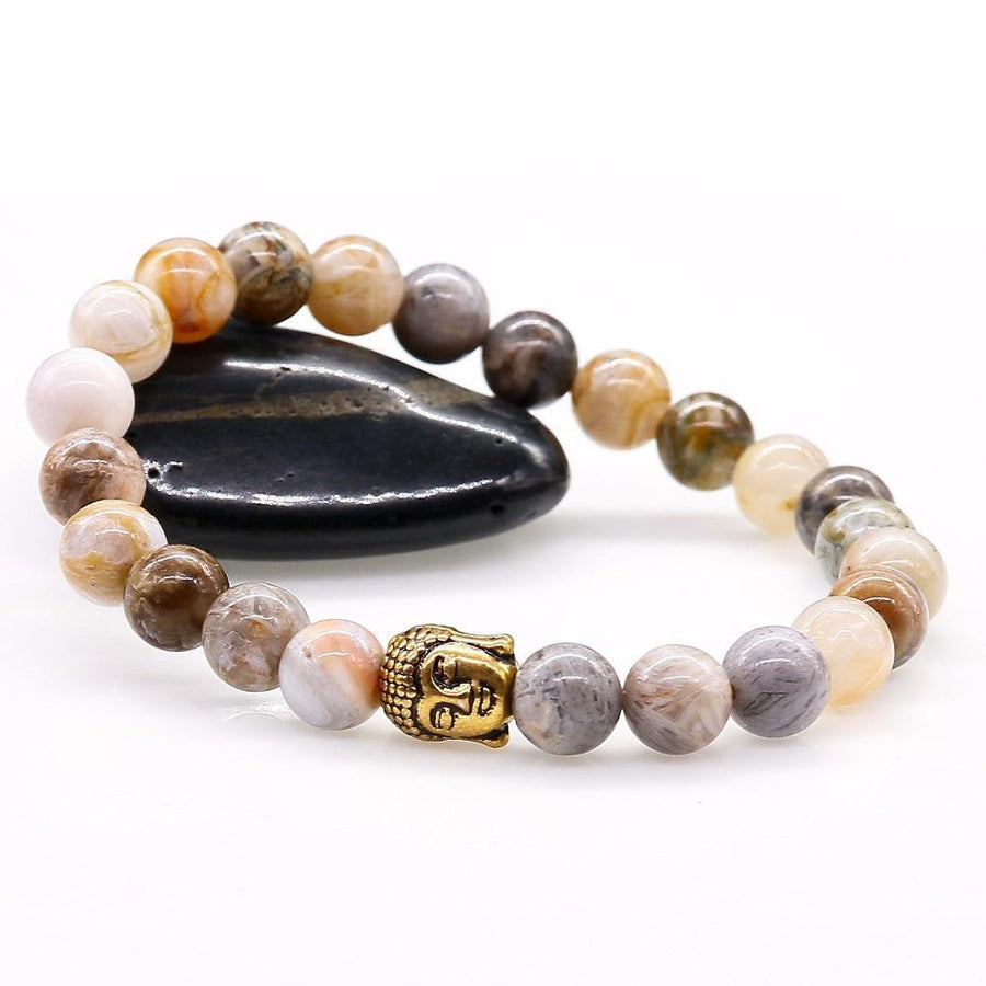 Onyx Buddha Bracelet for Calm and Strength