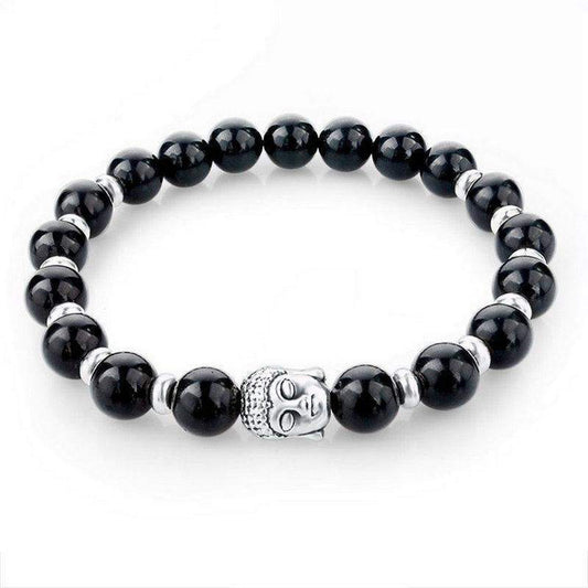 Obsidian Buddha Bracelet