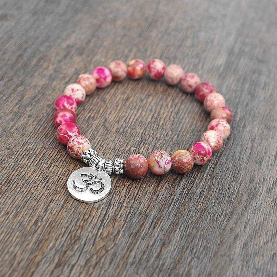 Pink Agate Charm Bracelet - Elegant and Vibrant