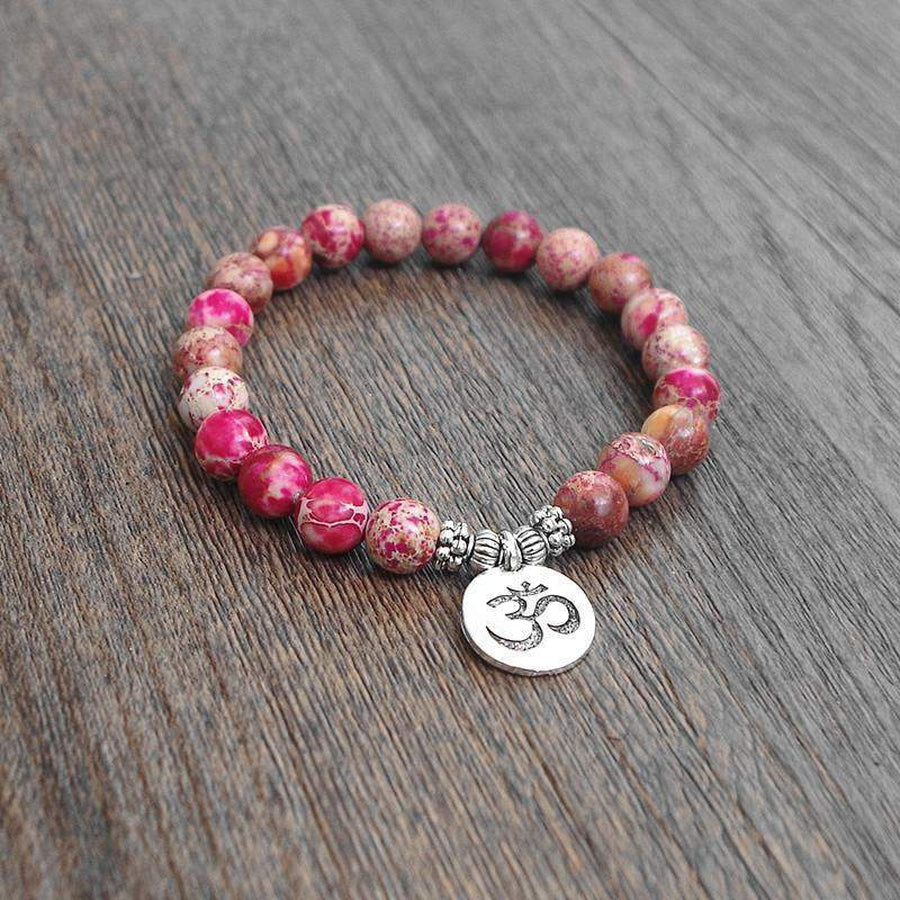 Pink Agate Charm Bracelet - Elegant and Vibrant