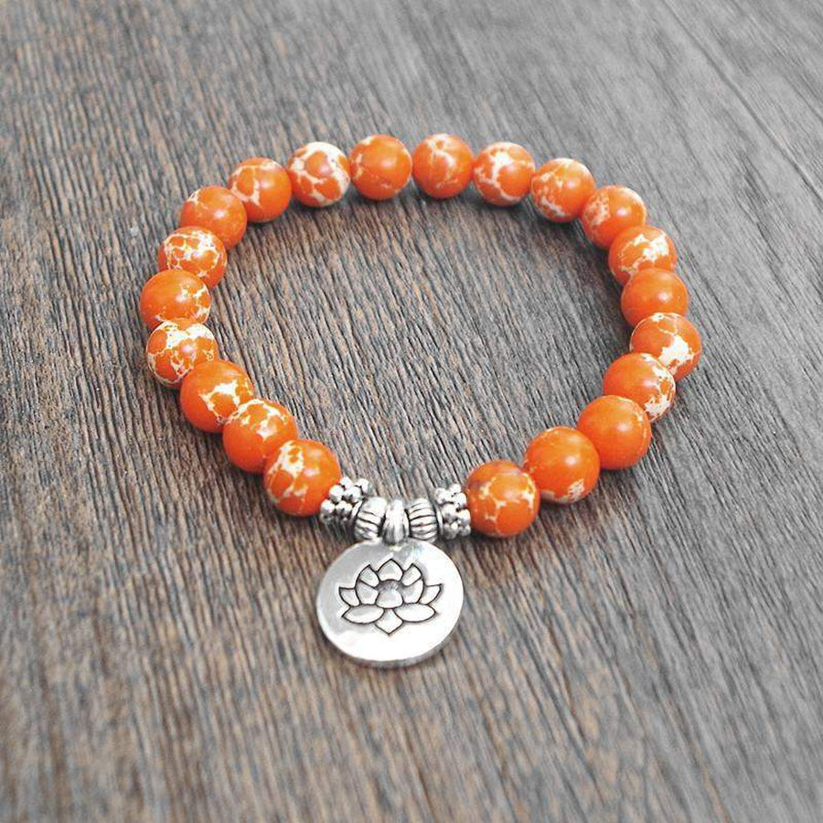 Orange Calcite Charm Bracelet