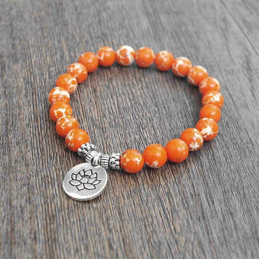 Orange Calcite Charm Bracelet