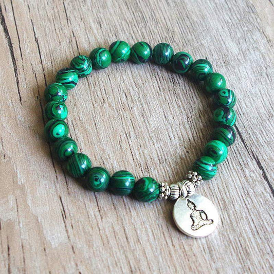 Chic Synthetic Malachite Bracelet