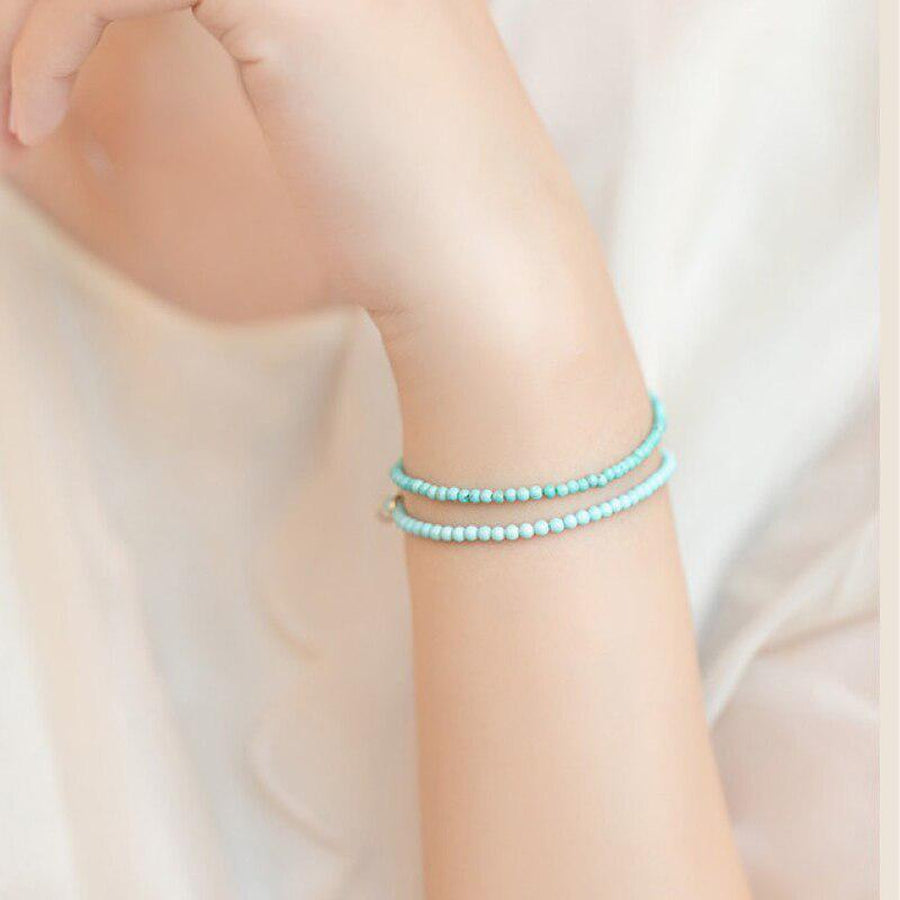 Mini Blue Turquoise Bracelet – Gemstone Jewelry