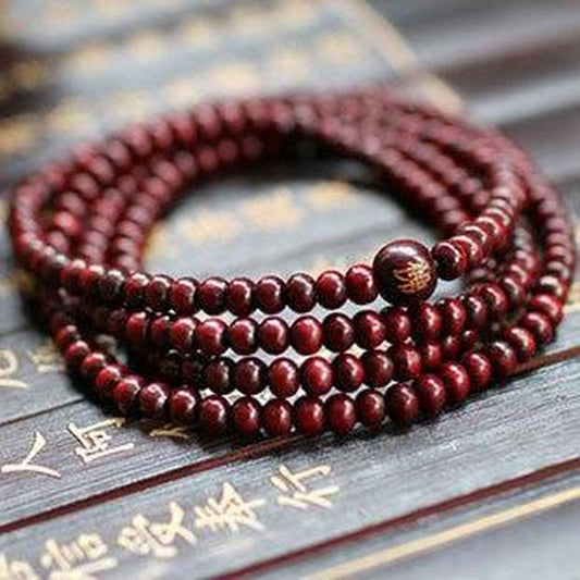 Red Sandalwood Layered Meditation Bracelet