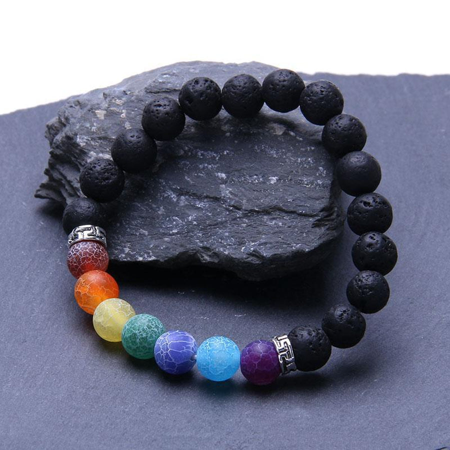 7 Chakra Bracelet with Glass Beads