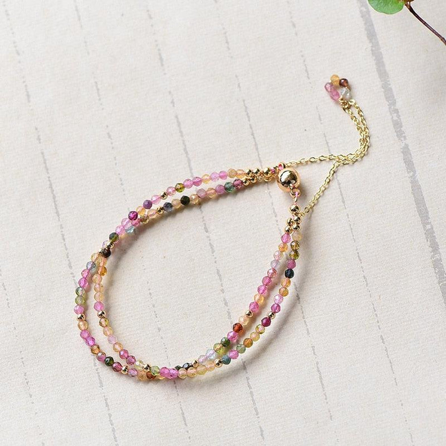 Two-Strand Multicolored Tourmaline Bracelet