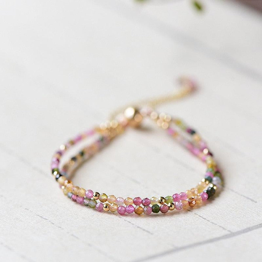 Two-Strand Multicolored Tourmaline Bracelet