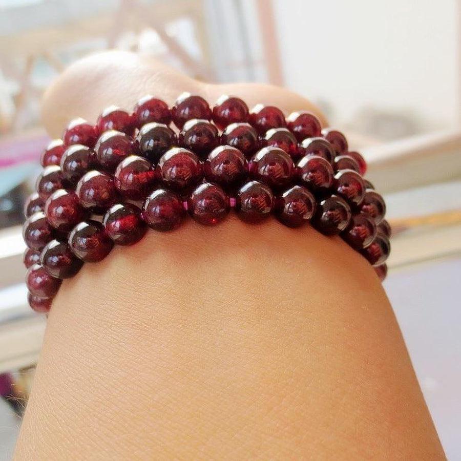 Garnet Stone Shamballa Bracelet