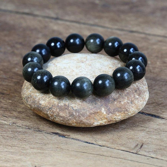 Obsidian Black Gold Bracelet