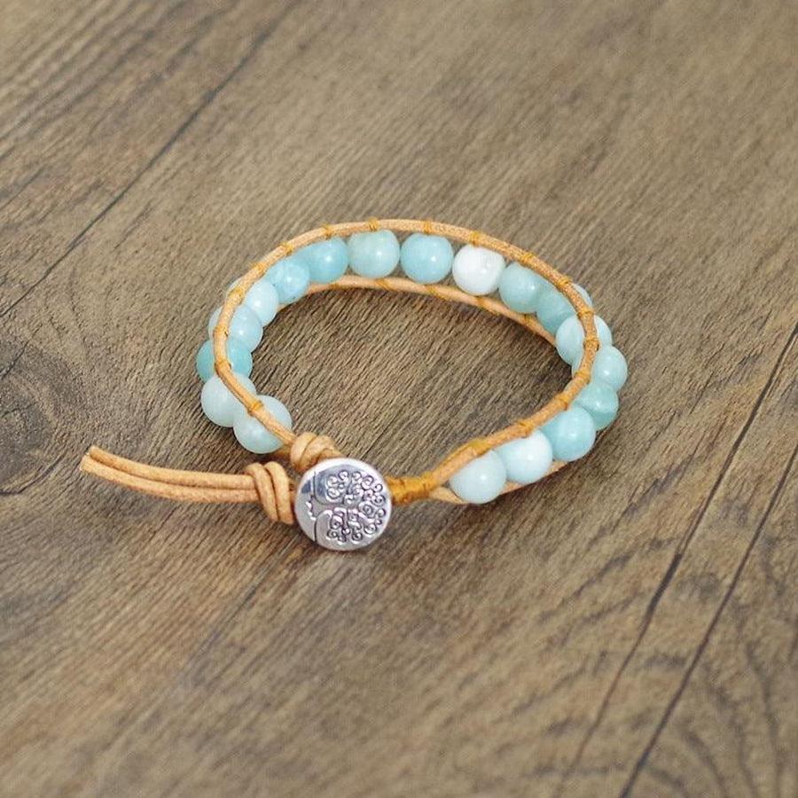 Stylish Amazonite Bead Bracelet