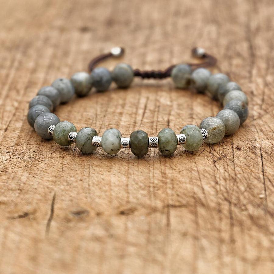 Genuine Labradorite Bead Bracelet