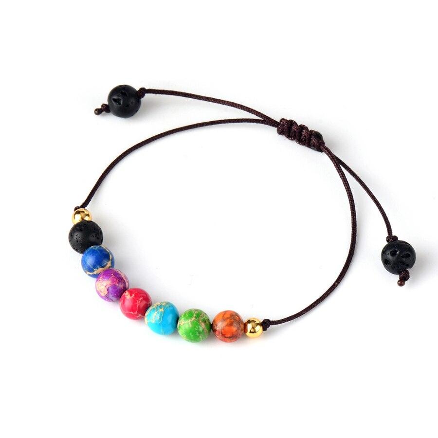 7 Chakra Energy Bracelet with Lucky Knot