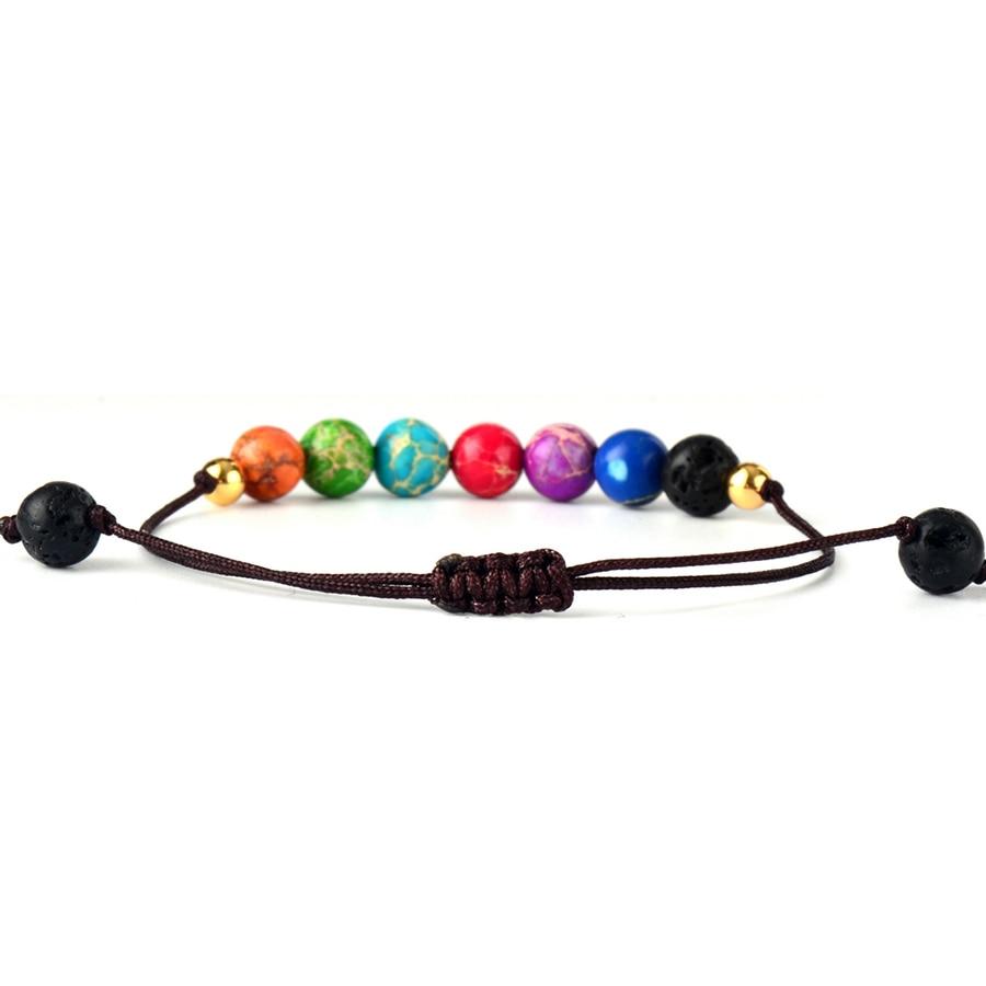 7 Chakra Energy Bracelet with Lucky Knot