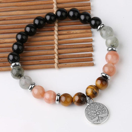 Tree of Life Stretch Stone Bracelet