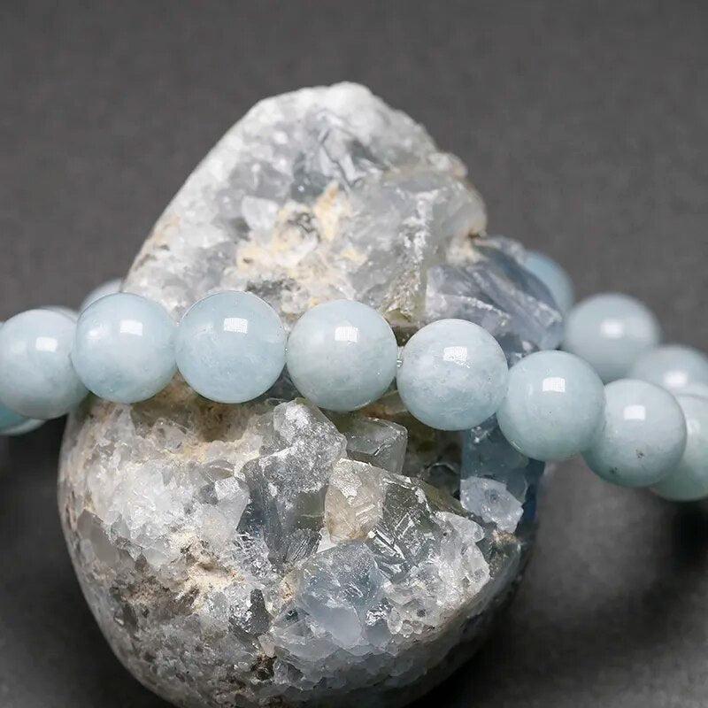 Aquamarine Intuition Bracelet for Stress Relief