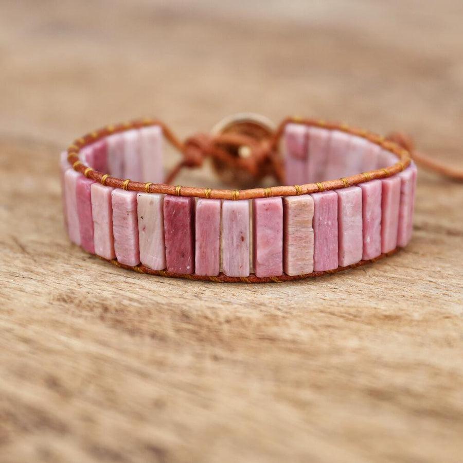 Rhodonite Cuff Bracelet <br>  Natural Beauty