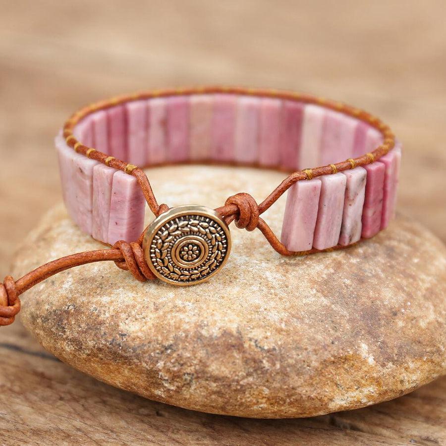 Rhodonite Cuff Bracelet <br>  Natural Beauty