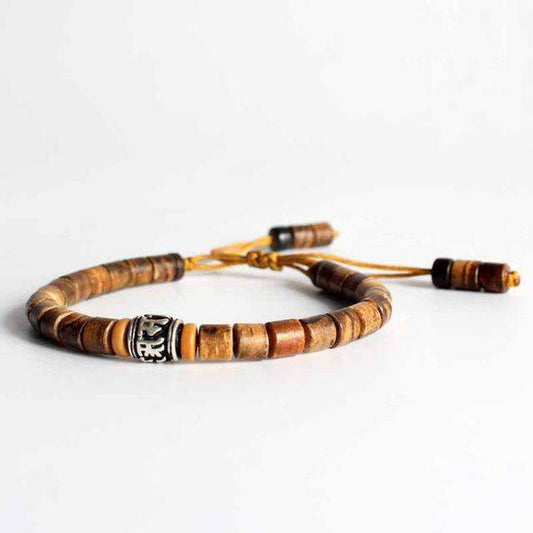 Olive Wood Mantra Bracelet, Smoothed