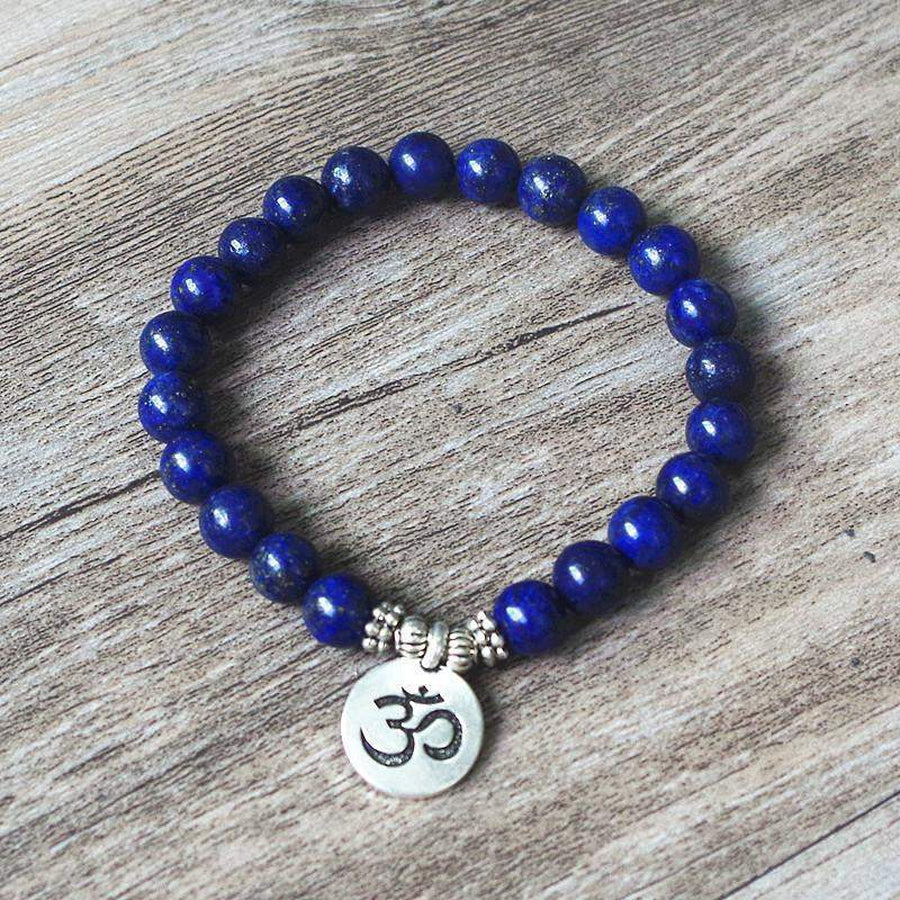 Lapis Lazuli Om Bracelet