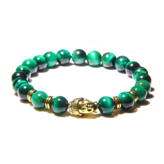 Buddha Protection Bracelet with Green Tiger Eye