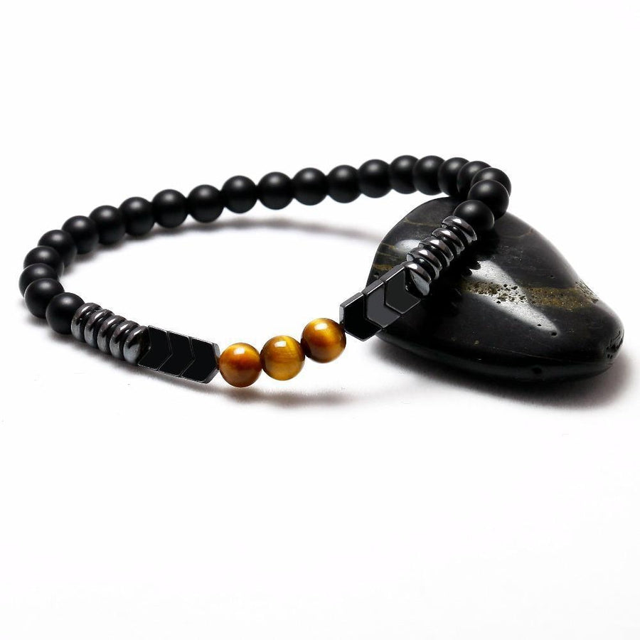 Ultimate Protection Bracelet with Matte Onyx, Tiger Eye & Hematite