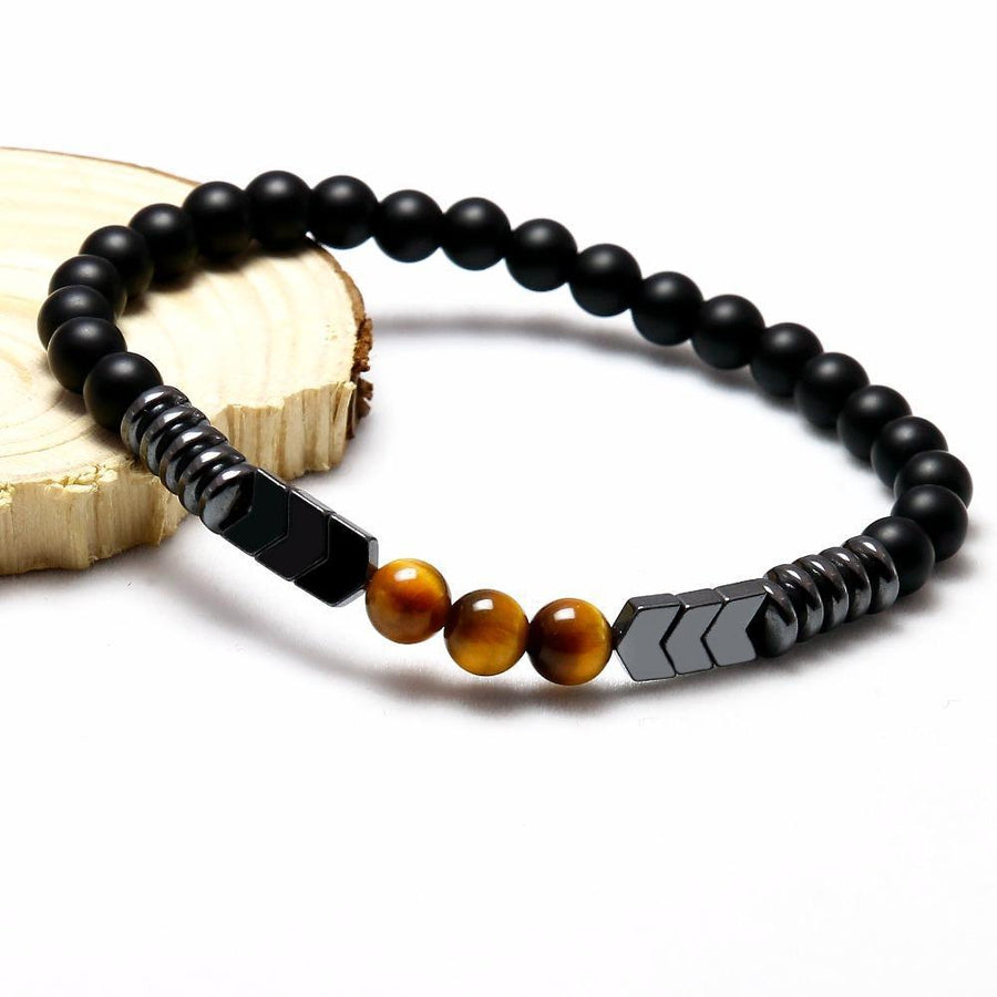 Ultimate Protection Bracelet with Matte Onyx, Tiger Eye & Hematite