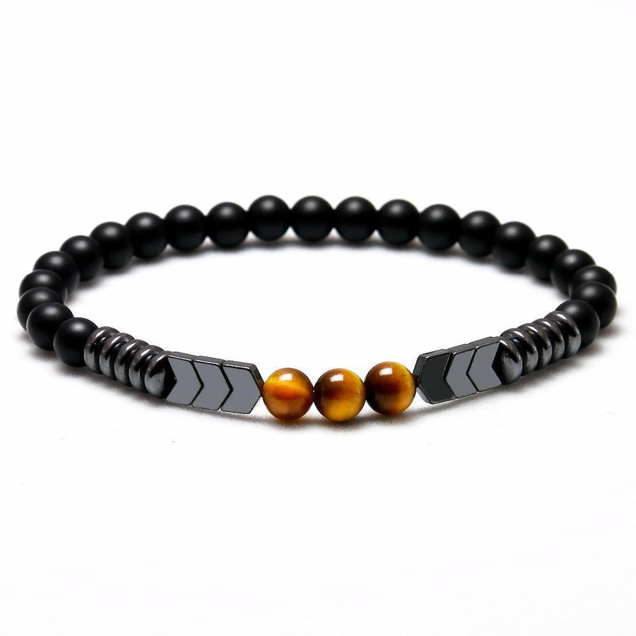 Ultimate Protection Bracelet with Matte Onyx, Tiger Eye & Hematite