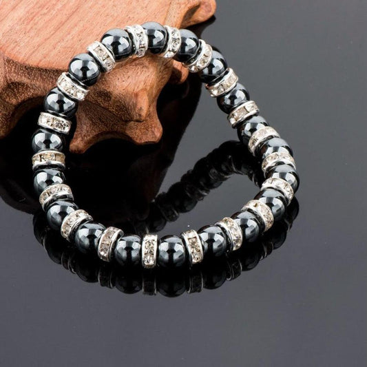 Crystal Hematite bracelet