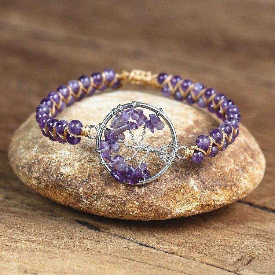 Amethyst Tree of Life Bracelet