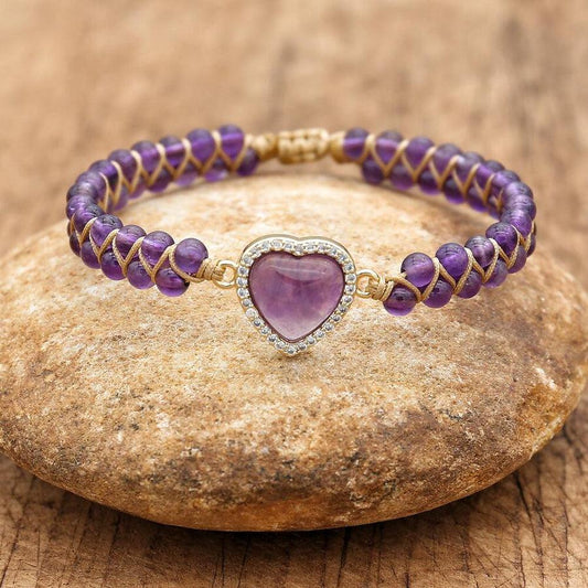 Amethyst Nature Stone Bracelet