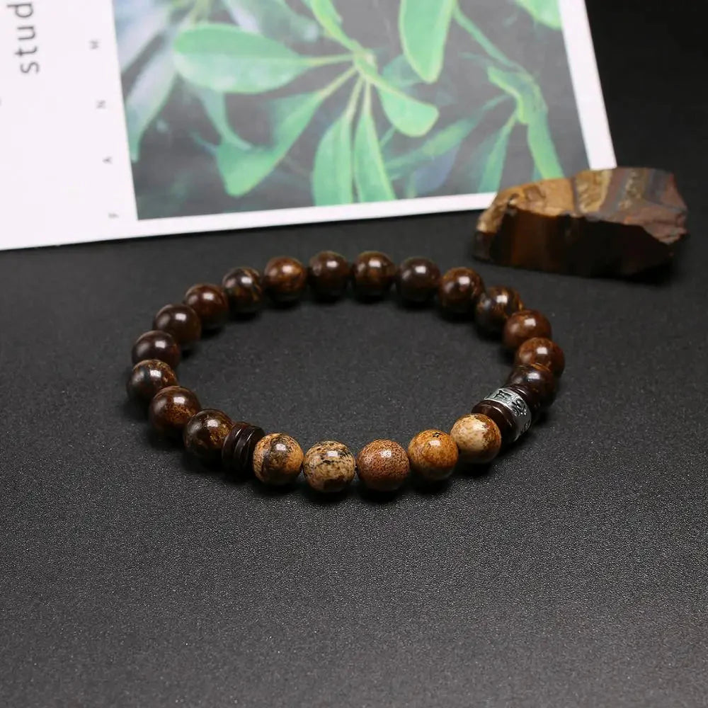 Tibetan Bronzite Stone Bracelet