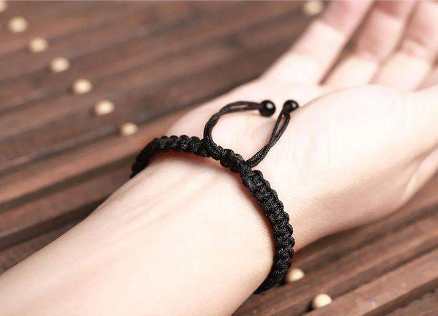 Celestial Eye Obsidian Braided Bracelet