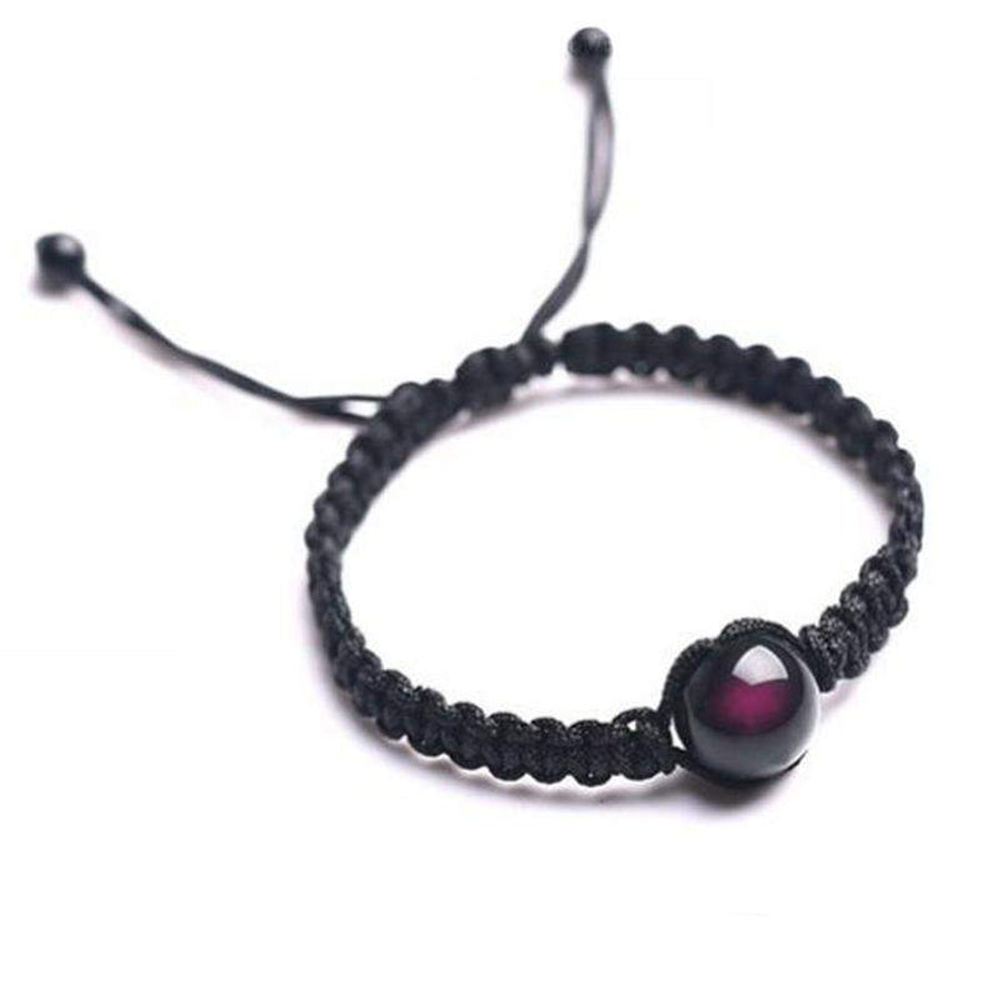 Celestial Eye Obsidian Braided Bracelet