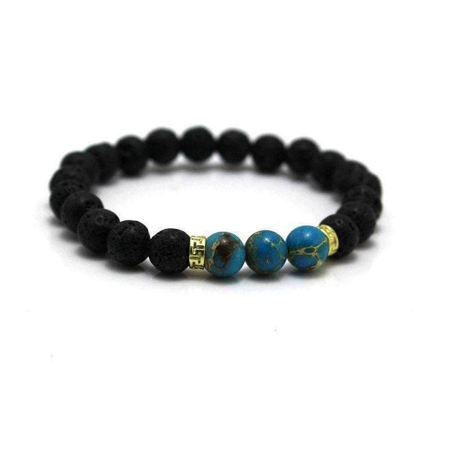 Turquoise & Lava Stone Bracelet