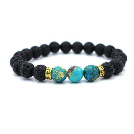 Turquoise & Lava Stone Bracelet