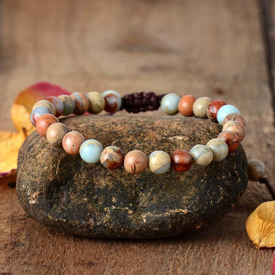 Natural Jasper and Onyx Friendship Bracelets