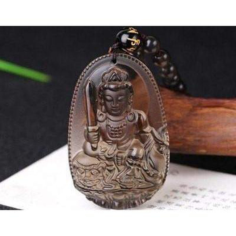 Obsidian Buddha Pendant - The Chance