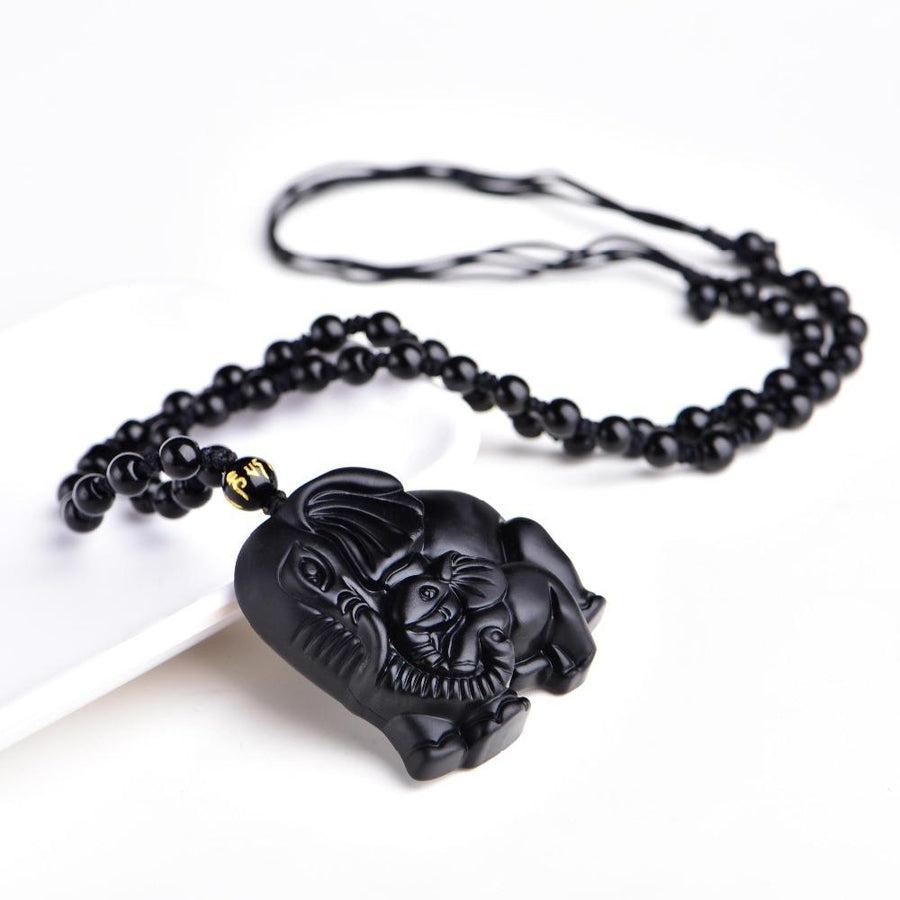 Elephant Obsidian Pendant