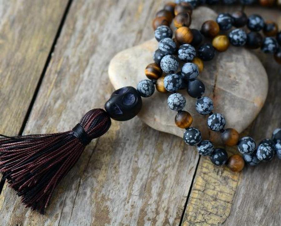 Onyx, Tiger's Eye, and Jasper Pearls Necklace: Stability and Protection