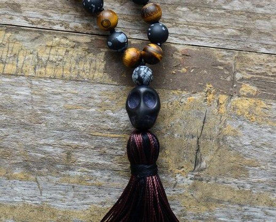 Onyx, Tiger's Eye, and Jasper Pearls Necklace: Stability and Protection