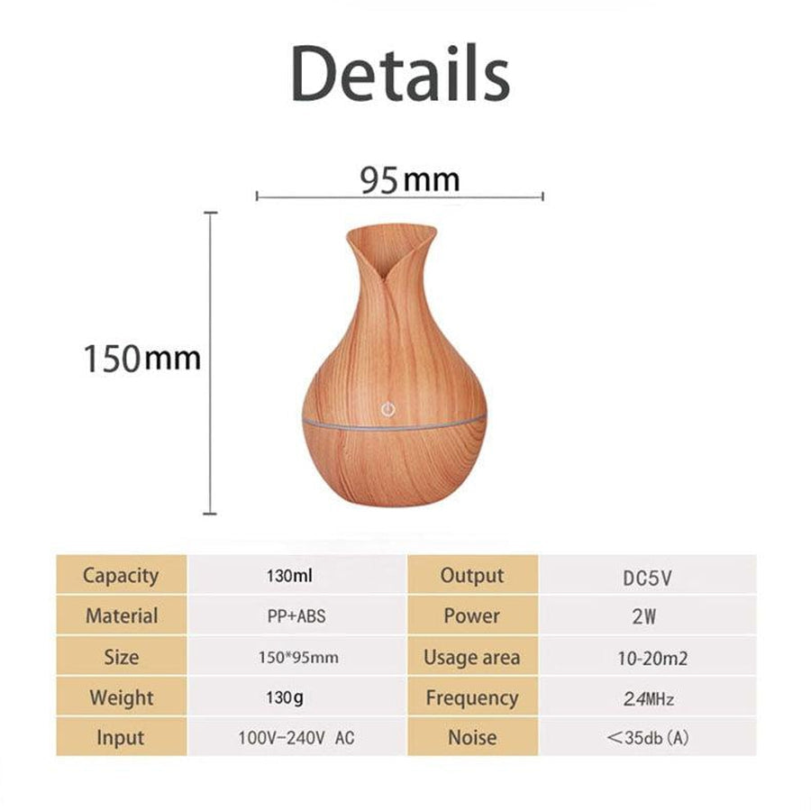 130ml Ultrasonic Essential Oil Diffuser - Design Upgrade