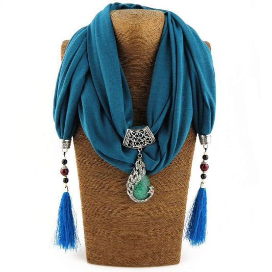 Stylish Scarf with Pendant.