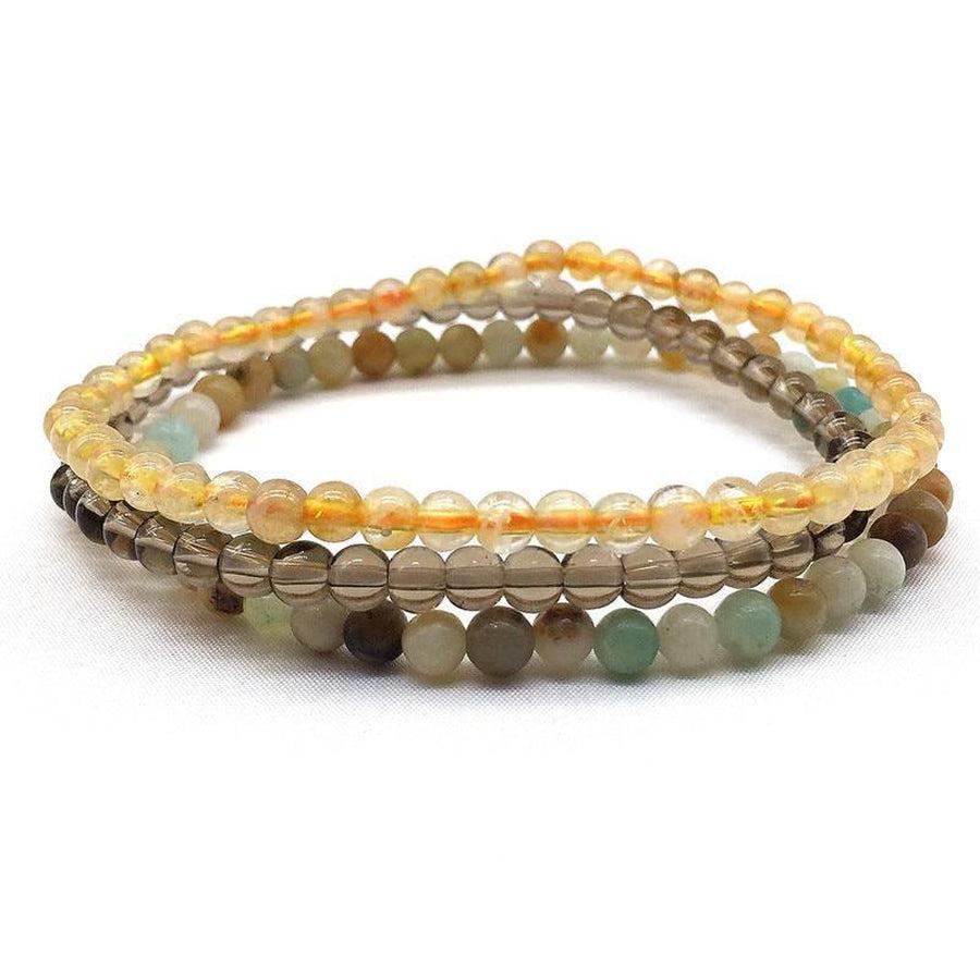 3-Piece 1mm Stone Bracelet Set.