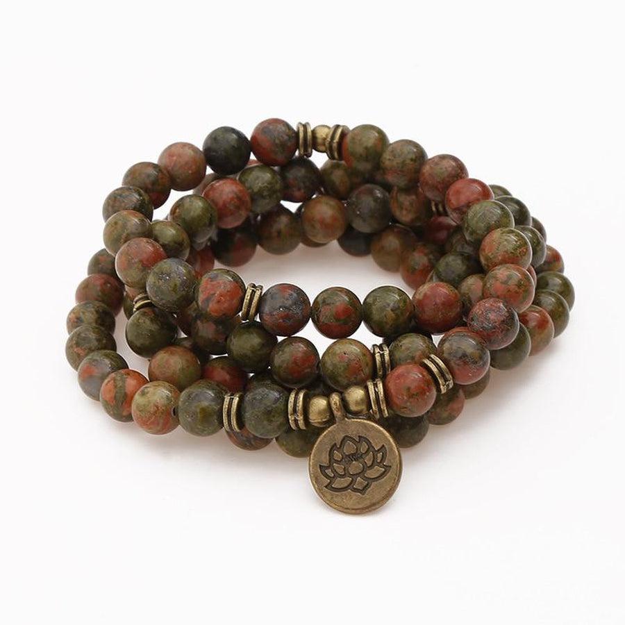 Mala 108 Self-Mastery Multi-Color Onyx Beads & Charm