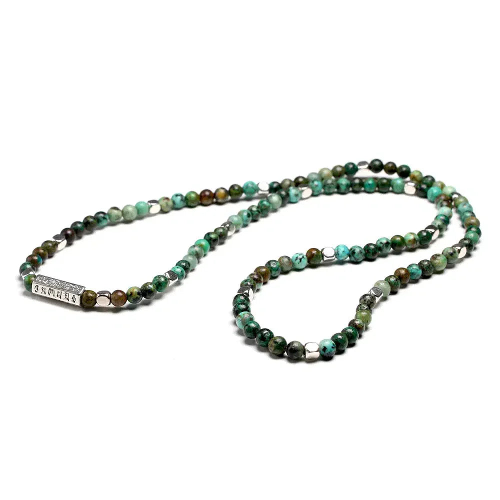 108 Tibetan Stone Beads Mala with African Turquoise