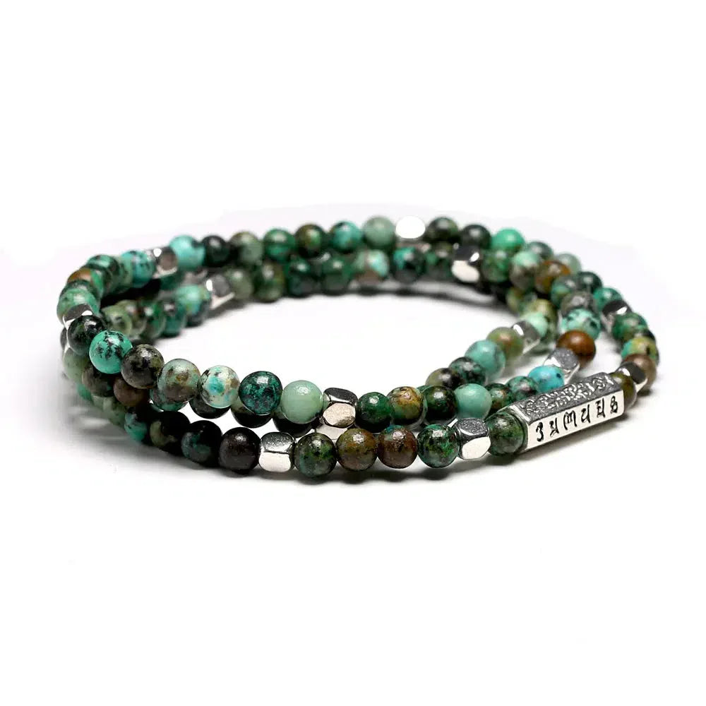 108 Tibetan Stone Beads Mala with African Turquoise