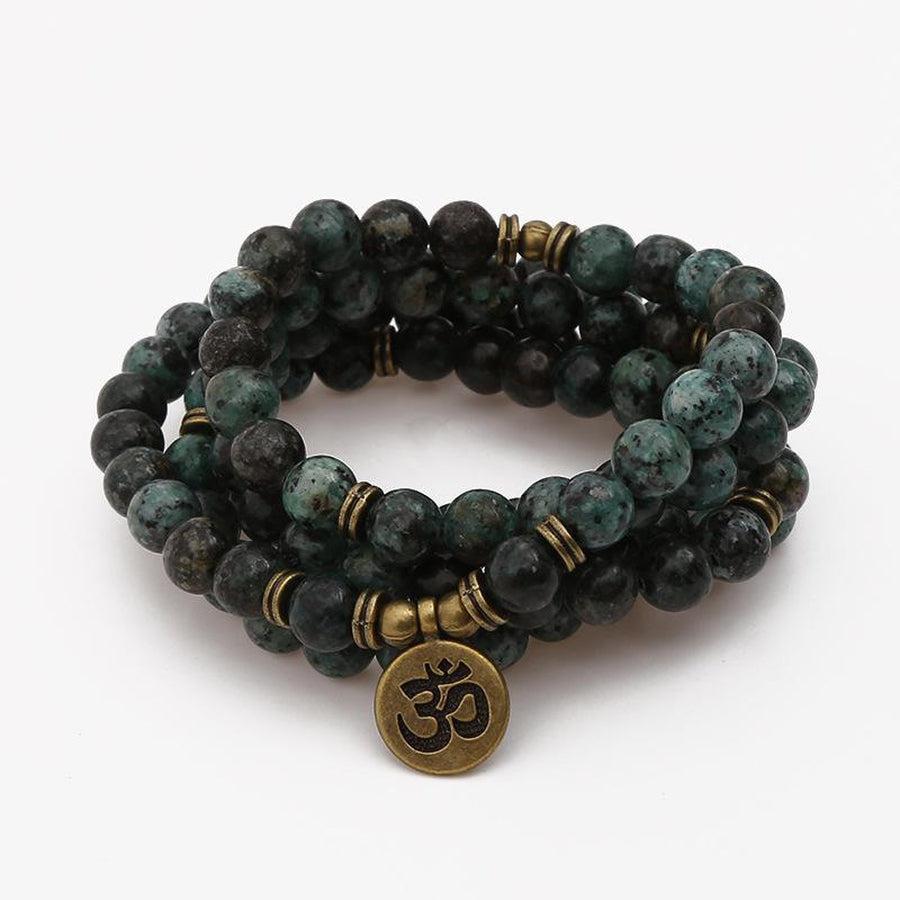 Mala 108 African turquoise pearl