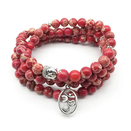 Marbled Red Regalite Bracelet